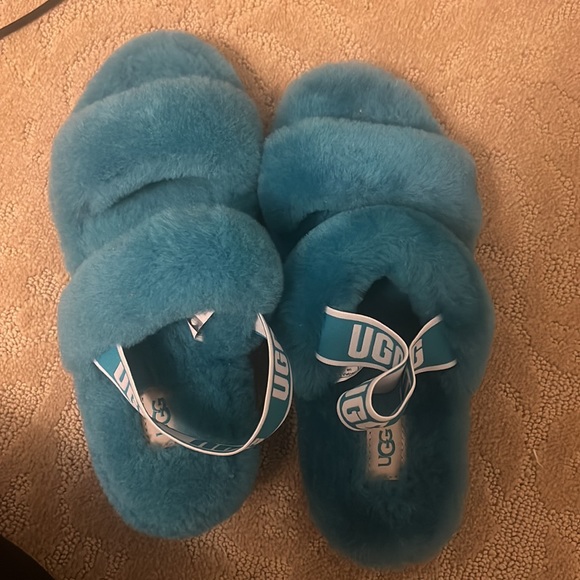 UGG Women Slides - Oh Yeah - Aquatic Blue - Picture 6 of 9